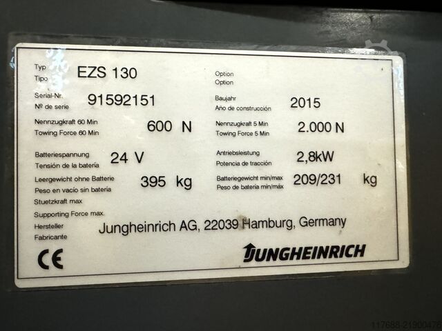 Tow tractor Jungheinrich EZS 130 - Service Neu - Nur 688 Std.
