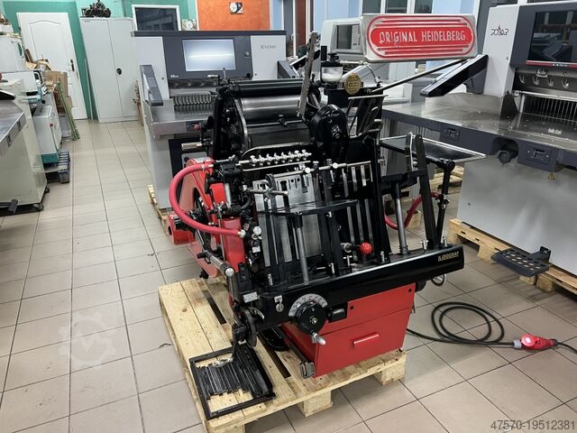 Die cutting, Letterpress machine Heidelberg OHT โwindmillโ Letterpress