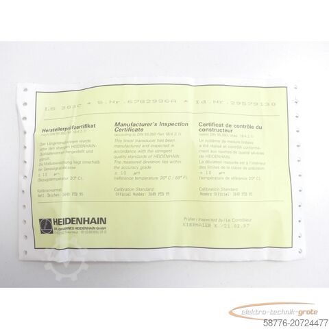 Component Heidenhain LS 303C ML1140  . 295 791 30 SN6782996A + AE LS 30C - ungeb.! -