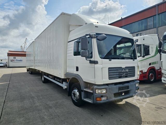 LKW mit Kofferaufbau MAN TGA 15. 280 * KOFFER MIT SCHLAFKABINE & ANHÄNGER