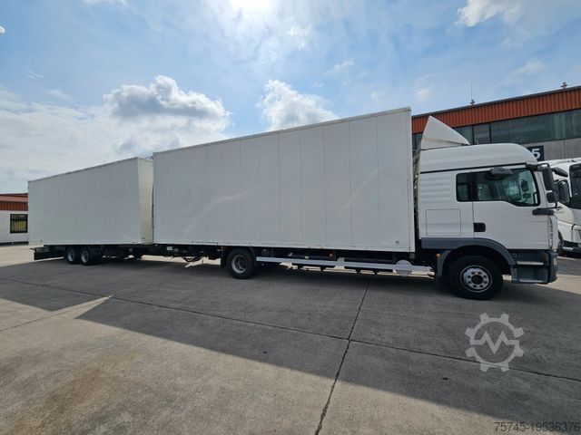LKW mit Kofferaufbau MAN TGA 15. 280 * KOFFER MIT SCHLAFKABINE & ANHÄNGER