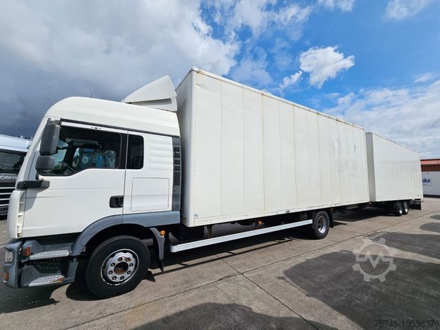 LKW mit Kofferaufbau MAN TGA 15. 280 * KOFFER MIT SCHLAFKABINE & ANHÄNGER