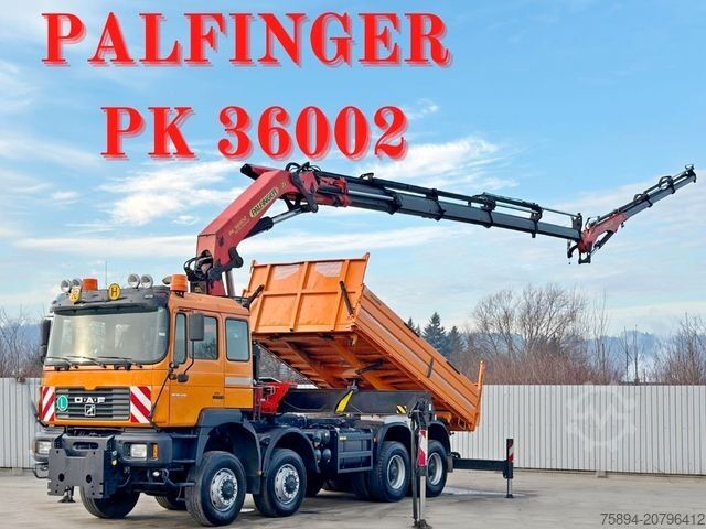 Autokran MAN 35.414 * PALFINGER PK 36002 +FUNK / 8x6