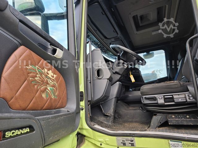 Dreiseitenkipper LKW SCANIA R490 / 6X4 / Blatt / 18m Hiab Kran