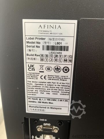 Farbetikettendrucker / Label printer AFINIA L801-01