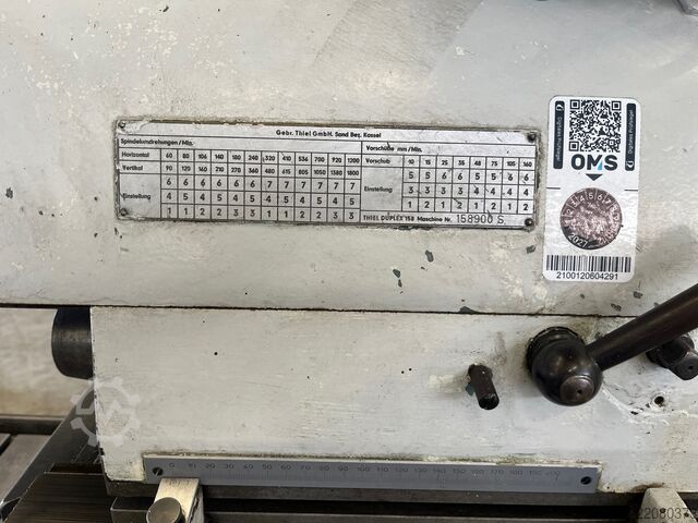 Universal milling machine + accessories + digital readout Thiel Duplex 158