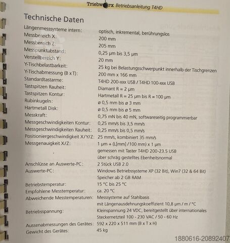 CNC Kontur- und Rauheitsmesssystem Triebworx T4HD