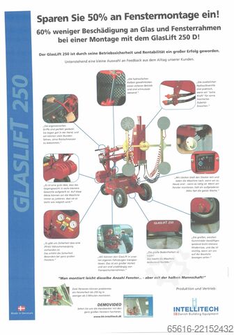 GlasLift250 vacuum glass lifter Intellitech GlasLift250