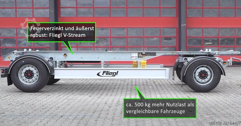 Trailer Swap Chassis Fliegl 2-Achs Wechselanhänger ZWP 180 Mega-EL