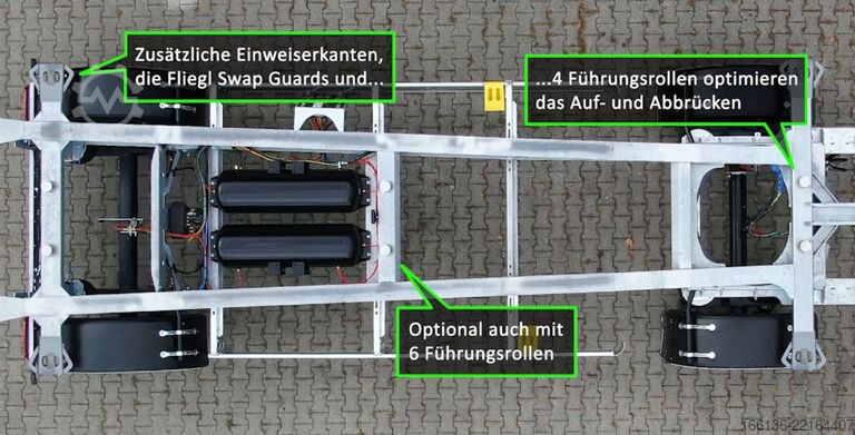 Trailer Swap Chassis Fliegl 2-Achs Wechselanhänger ZWP 180 Mega-EL