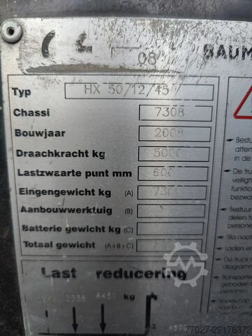 Seitenstapler Baumann zijlader / sideloader HX 50/12/45 5000 kg