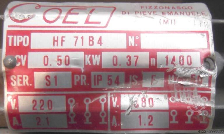 Geared motor 0.37 kW 107 rpm Motovario TRC/2