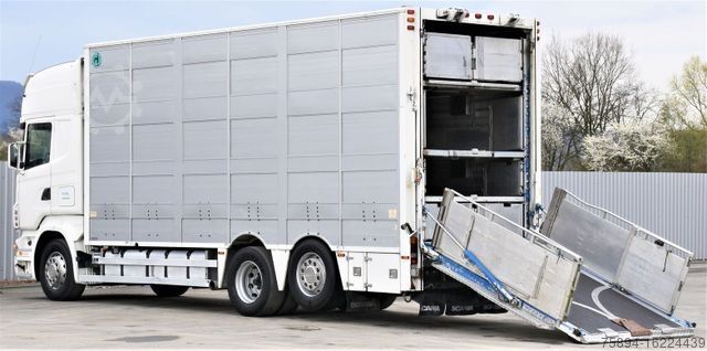 Viehtransporter LKW SCANIA R 500 TIERTRANSPORTWAGEN 7,10m / 4STOCK