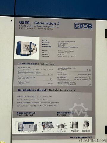Machining center GROB-WERKE G550 II