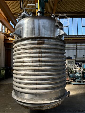 5,957 Litre, 3 Bar/Full Vacuum Internal, 6 Bar/Full Vacuum Jacket, Stainless Steel Vertical Reactor FABRICATION TECHNOLOGY 5,957 Litre
