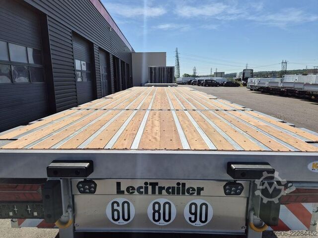 Flatbed semitrailers Lecitrailer PLATEAU TWISTLOCKS EXTENSIBLE