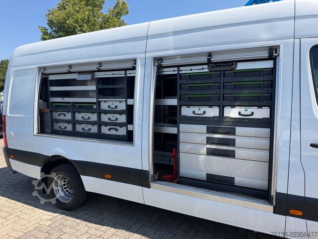 High top van MERCEDES-BENZ Sprinter 516 CDI Maxi Klima LED Werkstatt Standh