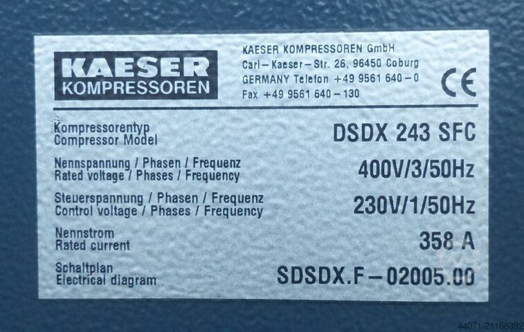 Schraubenkompressor DSDX243SFC Kaeser DSDX243SFC