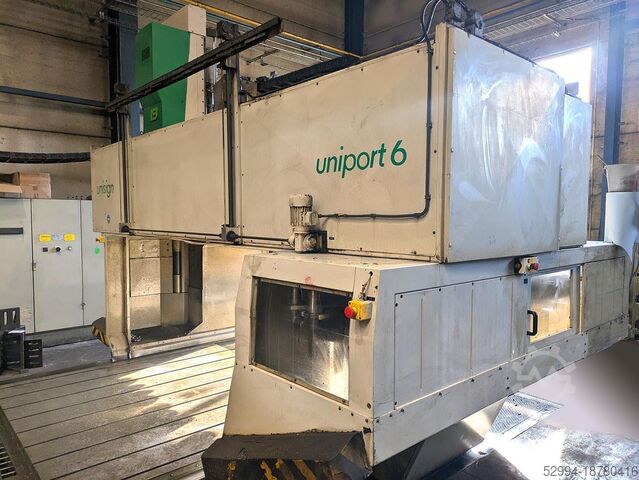 Bed milling machines with moving table & CNC Unisign Uniport 6 X: 8000 - Y: 2500 - Z: 800 mm CNC 5 axes