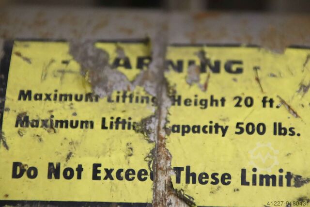 Materiallift Montagelift unbekannt Tragfähigkeit 226 kg