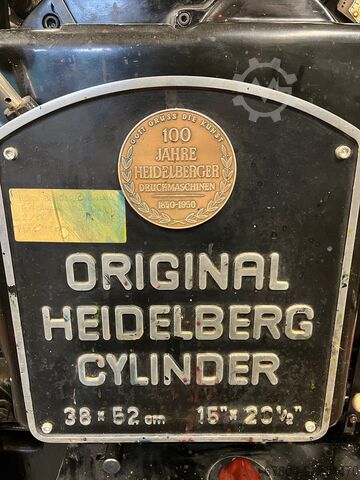 Buchdruckmaschine Heidelberg Heidelberger KS Zylinder
