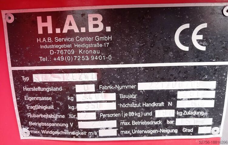 Scissor lift HAB S142-12E2WD