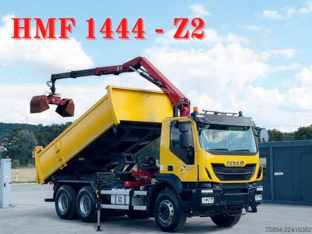 Truck mounted crane IVECO TRAKKER 360 * Kipper 4,90m* KRAN/FUNK*6x4