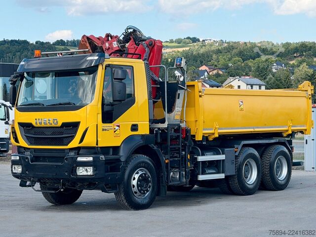 Truck mounted crane IVECO TRAKKER 360 * Kipper 4,90m* KRAN/FUNK*6x4