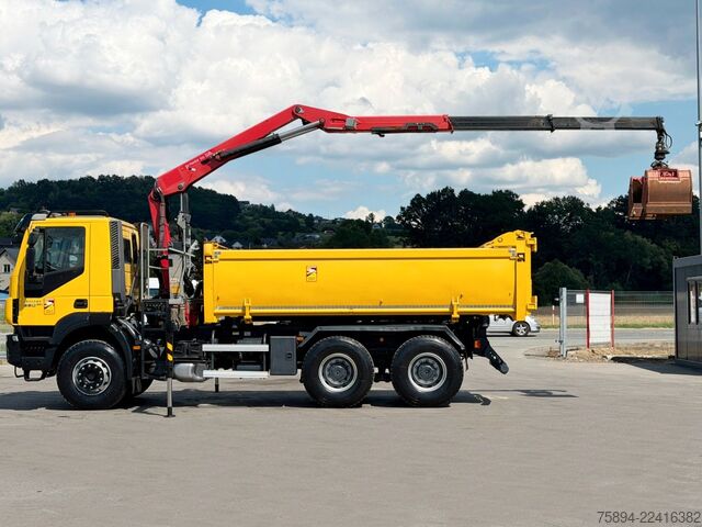 Truck mounted crane IVECO TRAKKER 360 * Kipper 4,90m* KRAN/FUNK*6x4