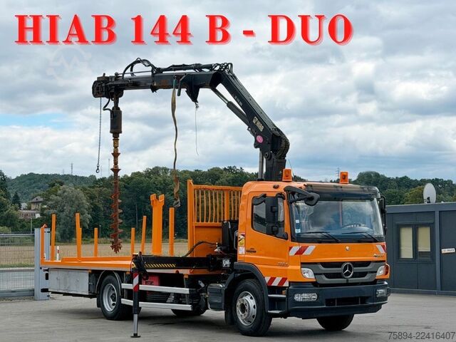 Truck mounted crane MERCEDES-BENZ ATEGO 1324 * HIAB 144 B - DUO + Bohrgerät * TOP