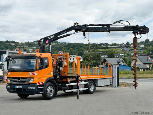 Truck mounted crane MERCEDES-BENZ ATEGO 1324 * HIAB 144 B - DUO + Bohrgerät * TOP