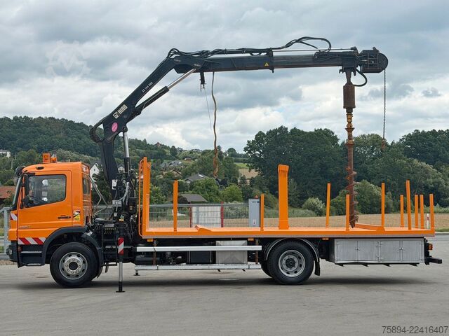 Truck mounted crane MERCEDES-BENZ ATEGO 1324 * HIAB 144 B - DUO + Bohrgerät * TOP