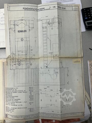 Punching machine Schuler Kniehebel Ziehpresse PK- Nr.630