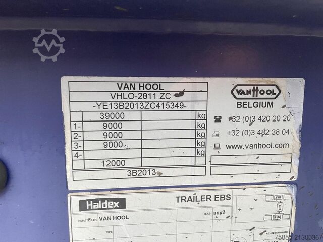 Containertransport Van Hool 3B2013 20FT Tank / ADR / NL trailer / Liftaxle