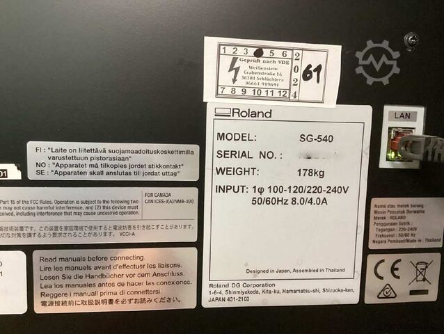 Printer and Cutter Roland SG-540