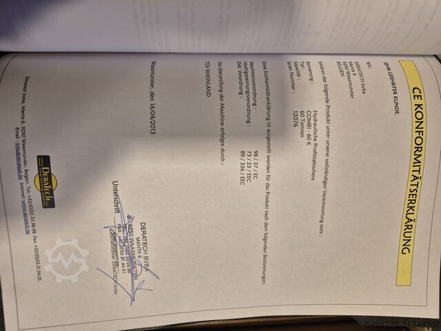 Profilstahlschere Deratech COMBI 60