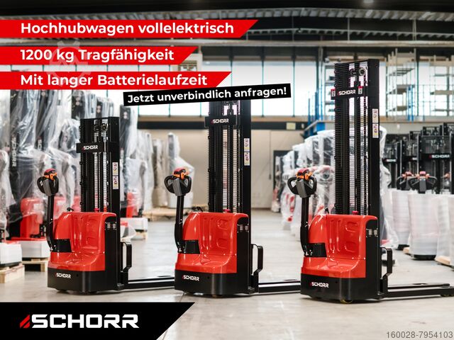 SCHORR Elektro Hochhubwagen 3000mm 1,2t SCHORR RR12HH Elektro Hochhubwagen 3m 1200kg