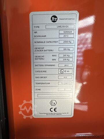 LWE 250 * ATEX EX * Pyroban 3G / Z2 * NEUE Batterie!! BT LWE 250 * Atex EX * Pyroban 3G / Z2 * NEW battery !!