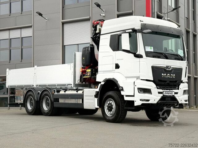 Loading platform MAN TGS 33.520 6x6 BL Pritsche Kran Fassi F235A.2.24