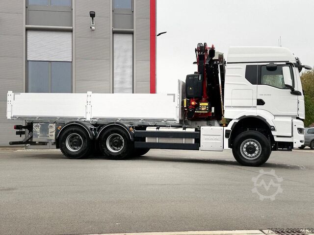 Loading platform MAN TGS 33.520 6x6 BL Pritsche Kran Fassi F235A.2.24