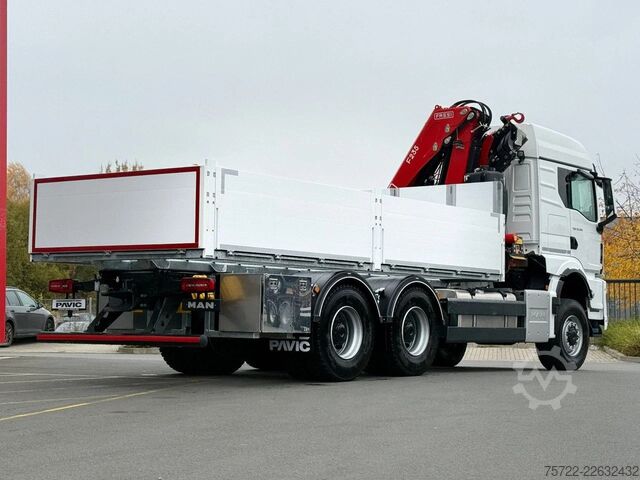 Loading platform MAN TGS 33.520 6x6 BL Pritsche Kran Fassi F235A.2.24