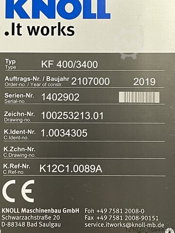 Coolant device KNOLL KF 400/3400