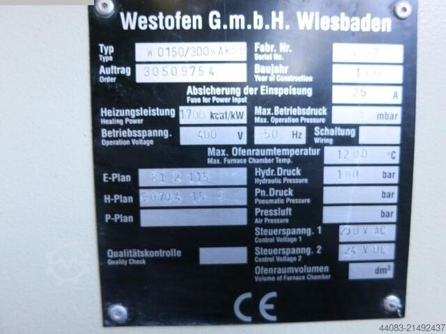Ofen - Gas Westofen WO 150/300 WA-KSG