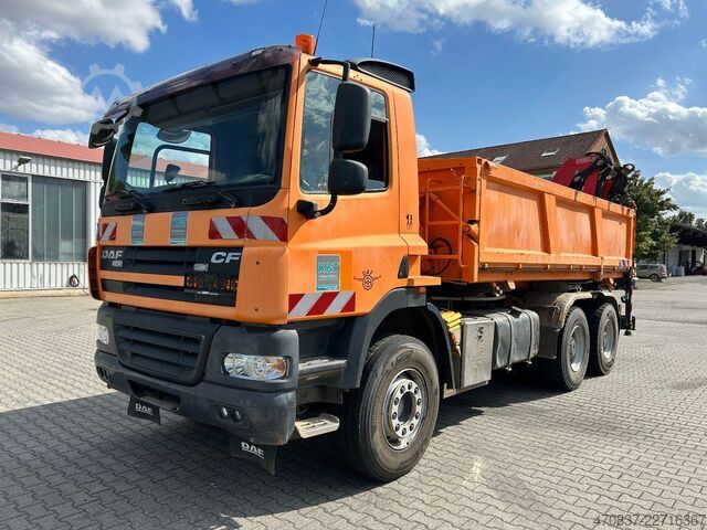 Dreiseitenkipper LKW DAF CF 510 / Bordmatik / abnehmbarer Kran + Funk