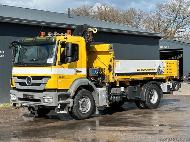 Dreiseitenkipper LKW MERCEDES-BENZ Axor 1833 4x2 BL MEILLER DSK & HMF 1120 K-2  LK