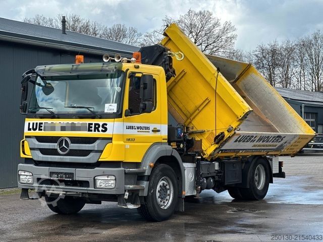 Dreiseitenkipper LKW MERCEDES-BENZ Axor 1833 4x2 BL MEILLER DSK & HMF 1120 K-2  LK