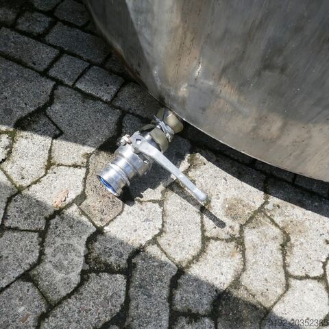 4000 liter flat-bottom tank made of V2A stainless steel Schwarz B0004