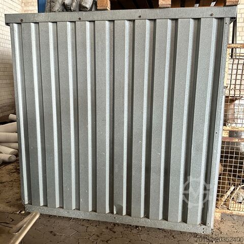 Used 12 m² material container made of galvanized trapezoidal sheet metal 9930