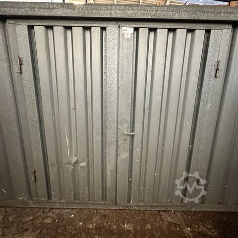Used 12 m² material container made of galvanized trapezoidal sheet metal 9930
