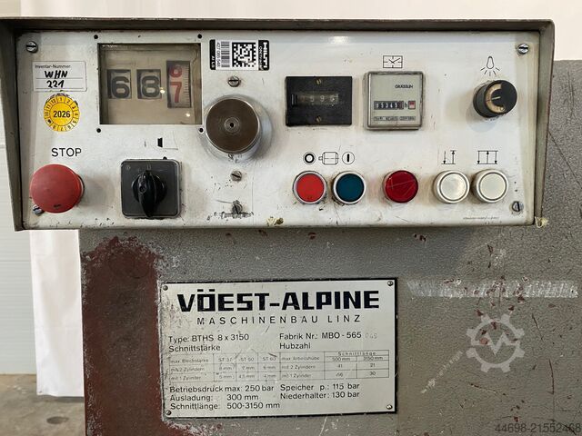 Tafelschere 3150mm VÖEST-ALPINE BTHS-8x3150